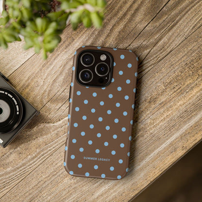 Mocha Polka Dot iPhone Case