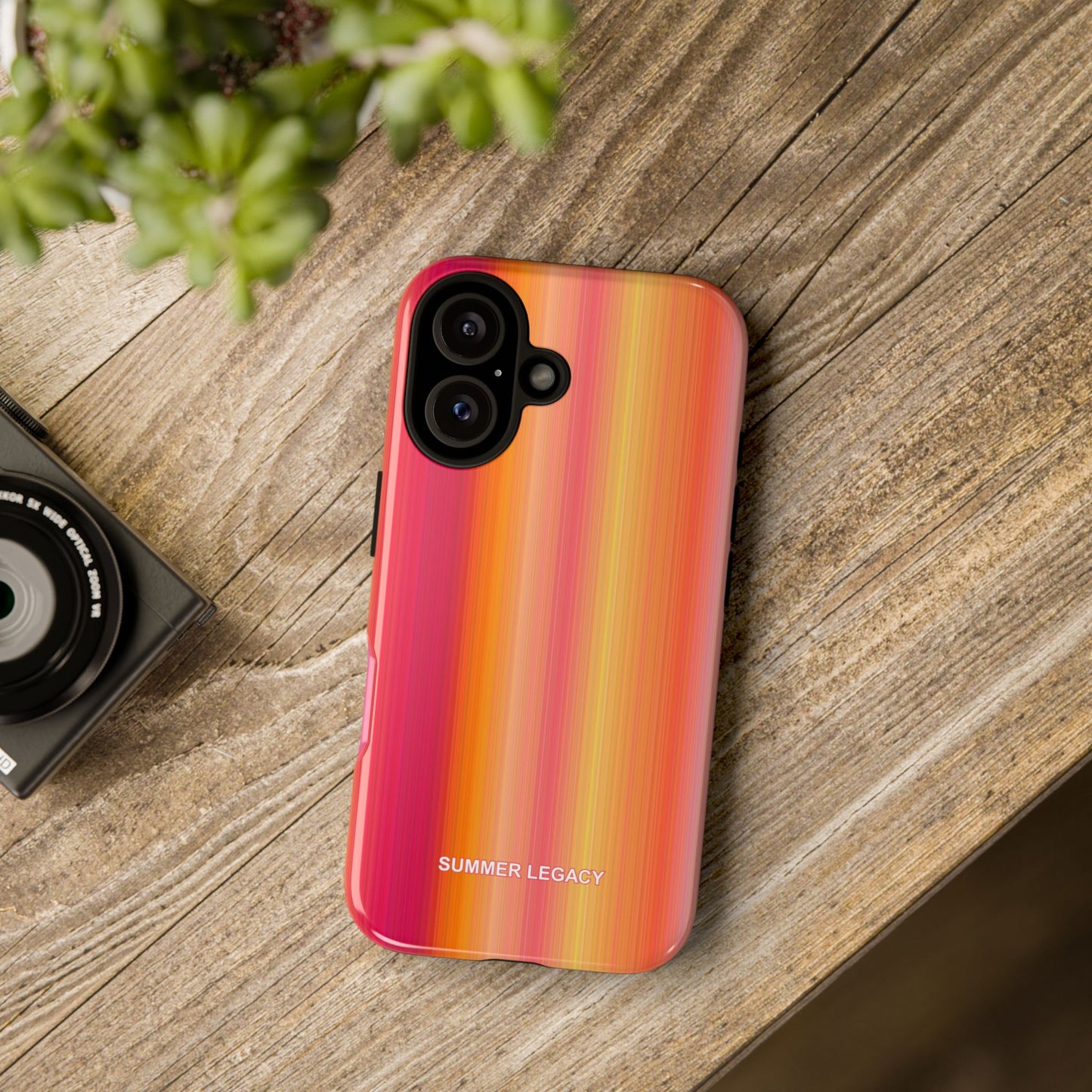 Amber Glow Ombre Stripe iPhone Case