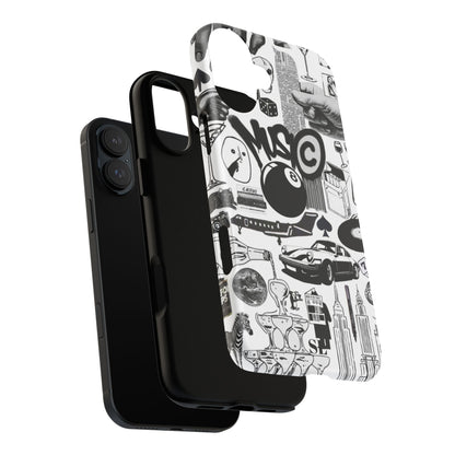 Black and White iPhone Case