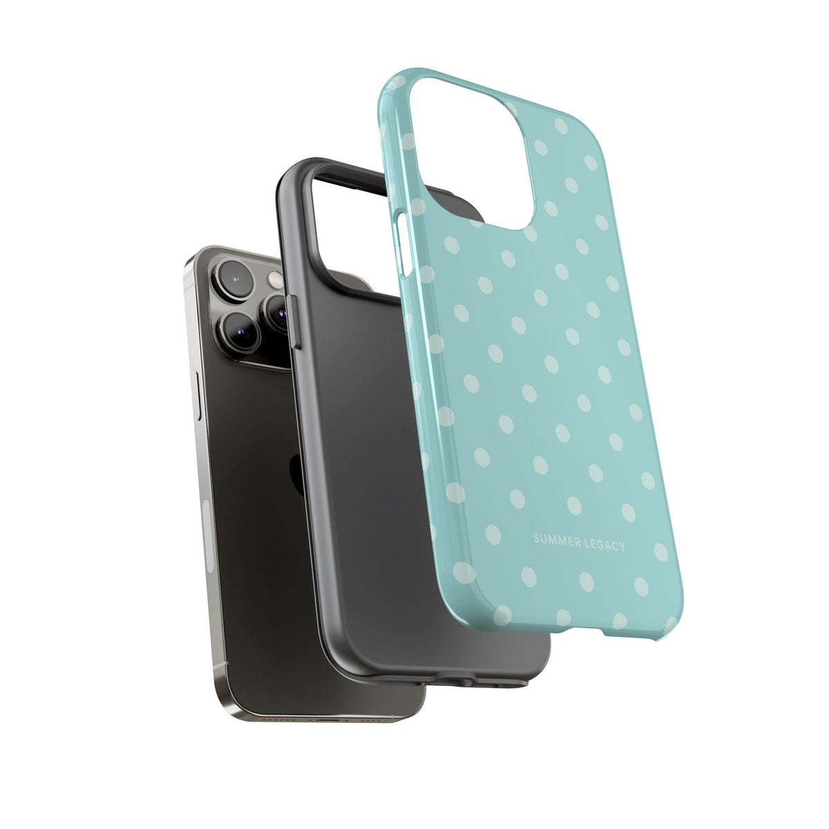 Teal Polka Dot iPhone Case