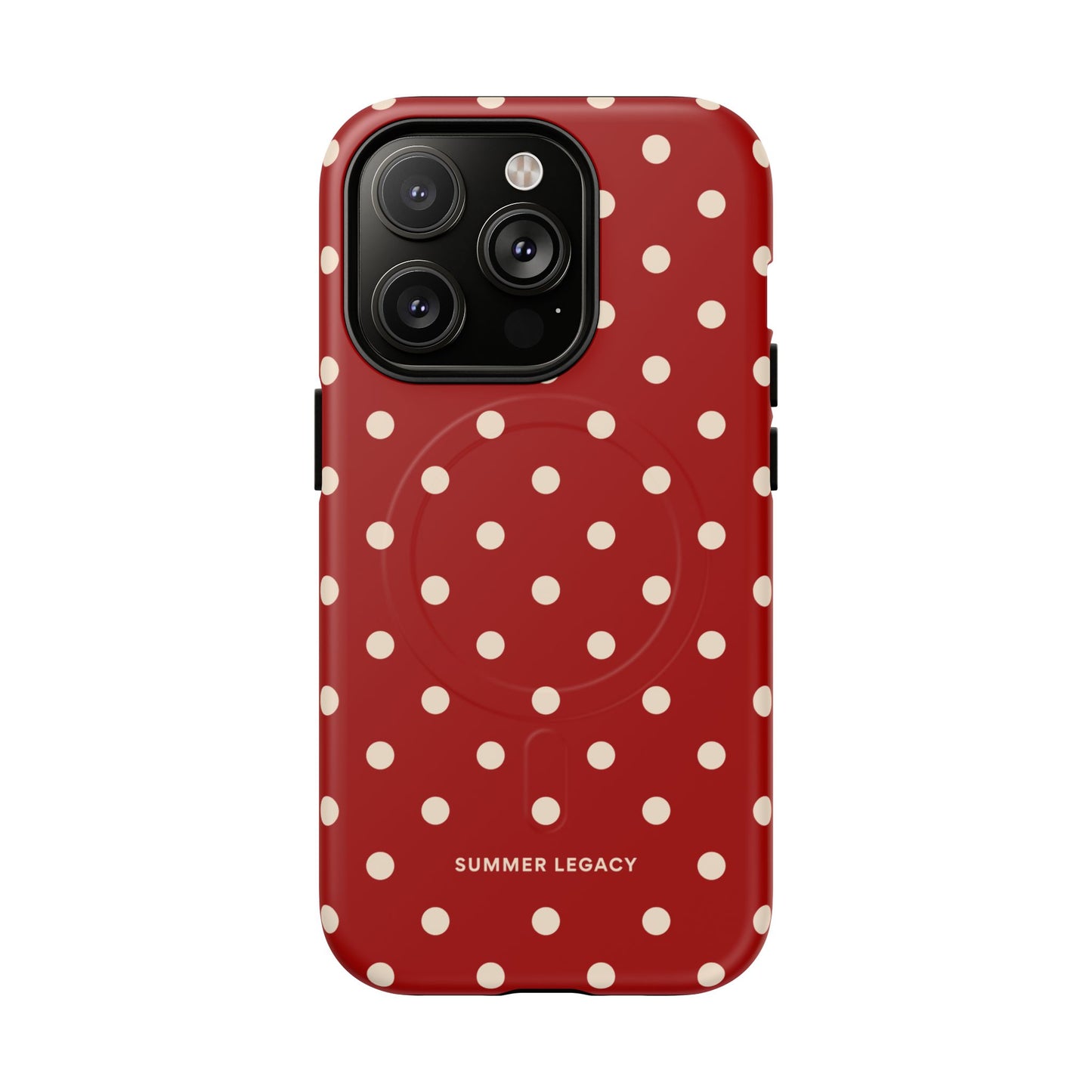 Crimson Polka Dot MagSafe Case