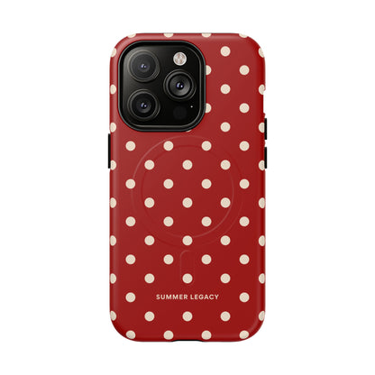 Crimson Polka Dot MagSafe Case