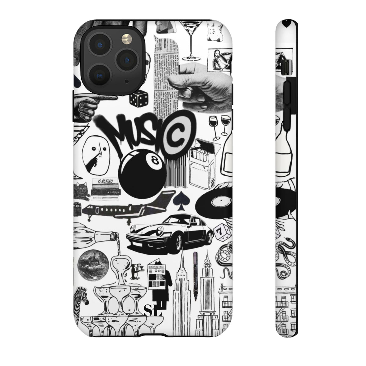 Black and White iPhone Case