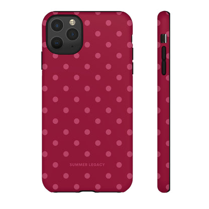 Berry Polka Dot iPhone Case