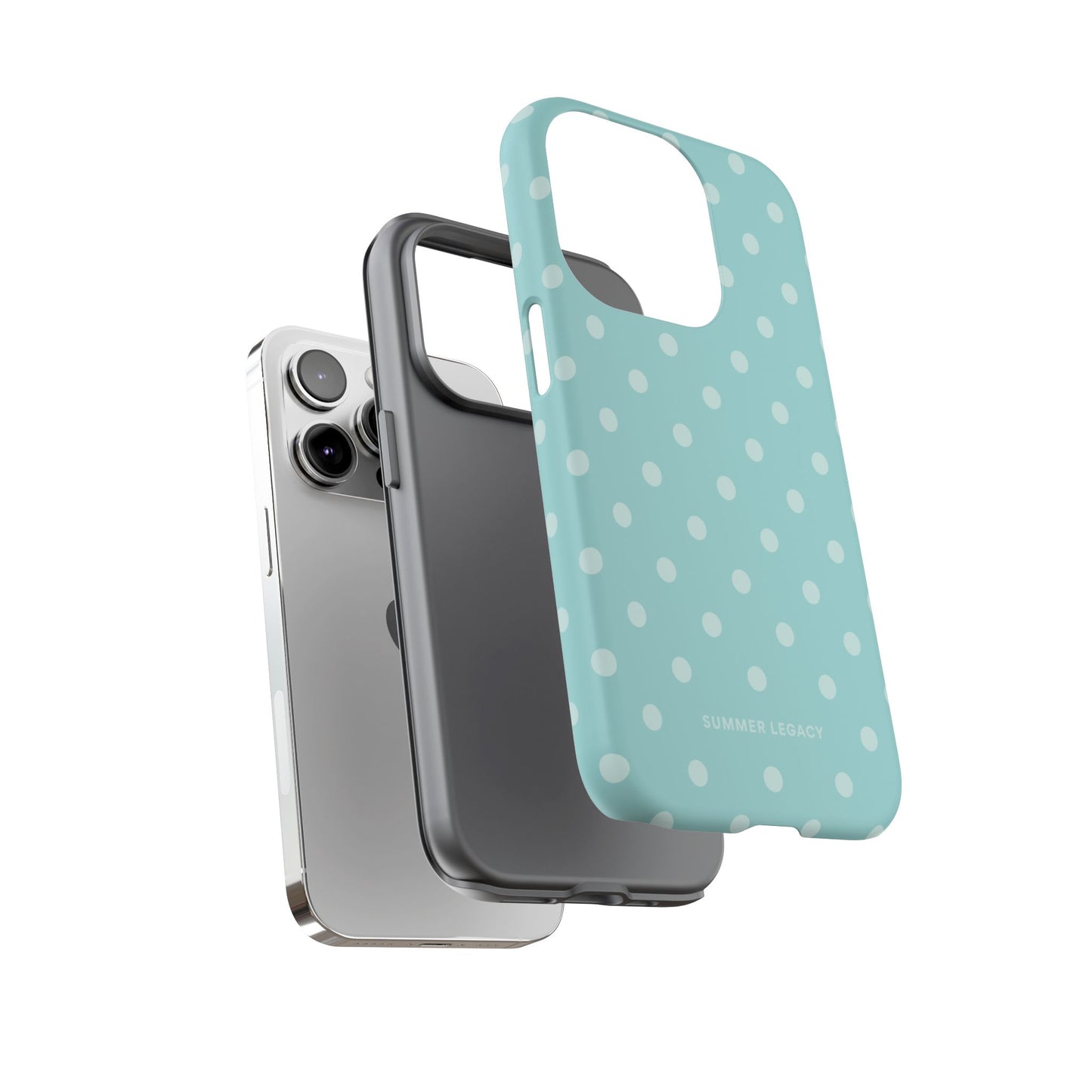 Teal Polka Dot iPhone Case