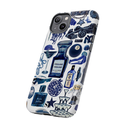 Navy Blue Collage iPhone Case