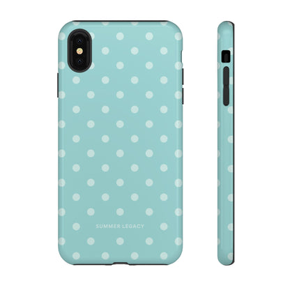 Teal Polka Dot iPhone Case