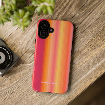 Amber Glow Ombre Stripe iPhone Case
