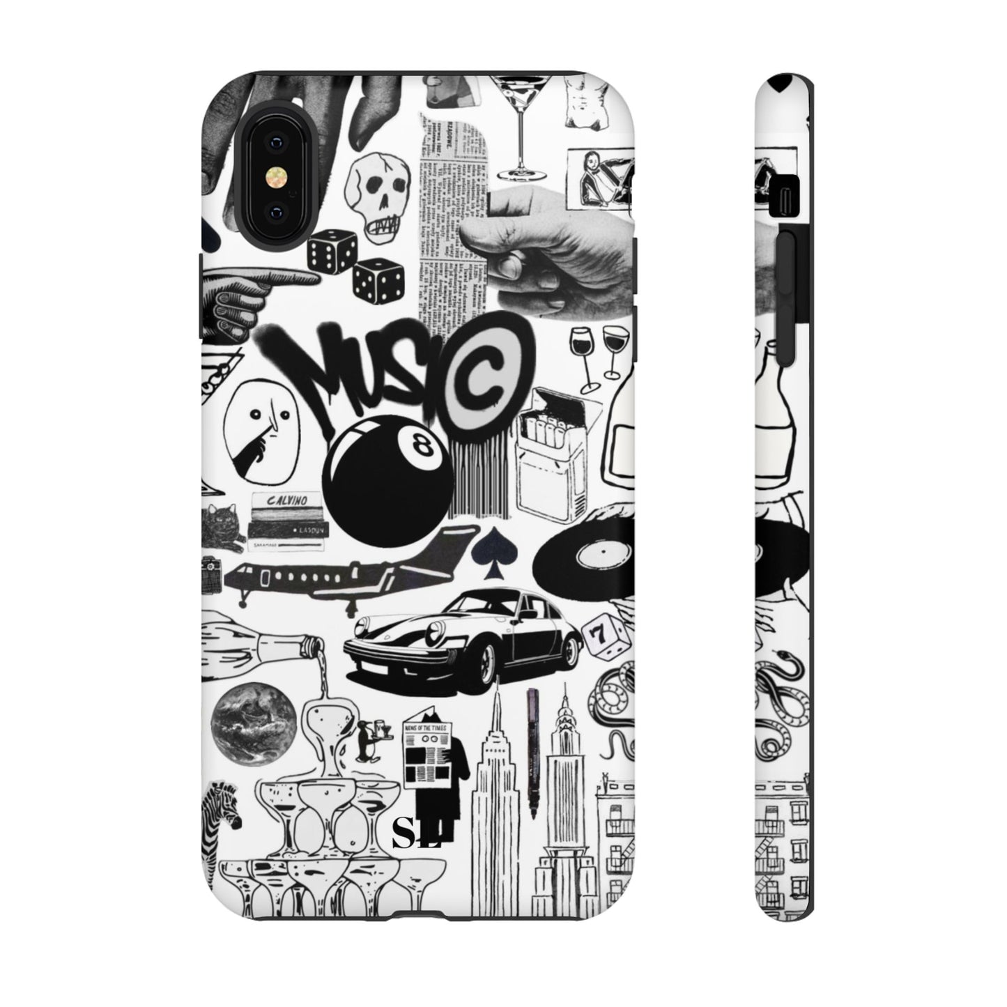 Black and White iPhone Case