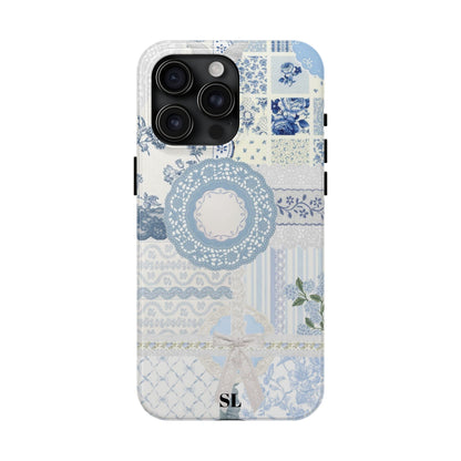 Blue Meadow Patchwork iPhone Case