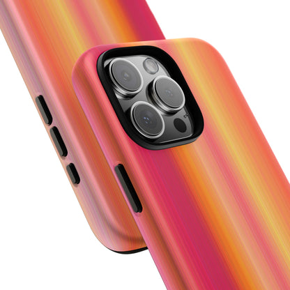 Amber Glow Ombre Stripe iPhone Case