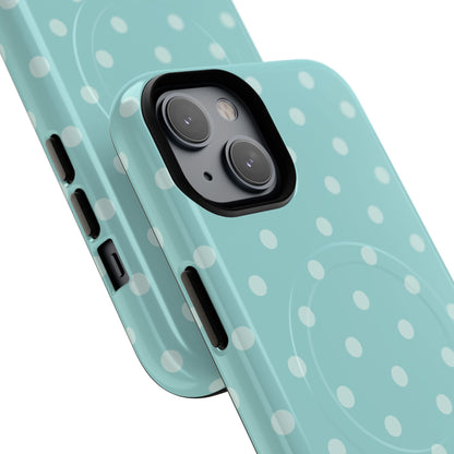 Teal Polka Dot MagSafe Case