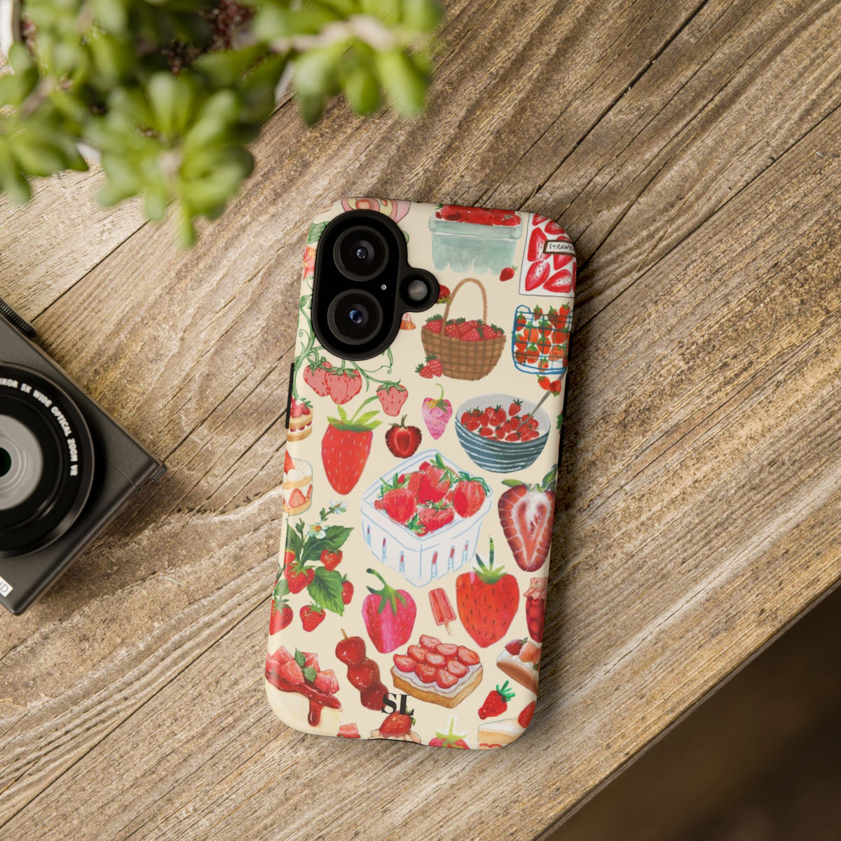 Strawberry Collage iPhone Case
