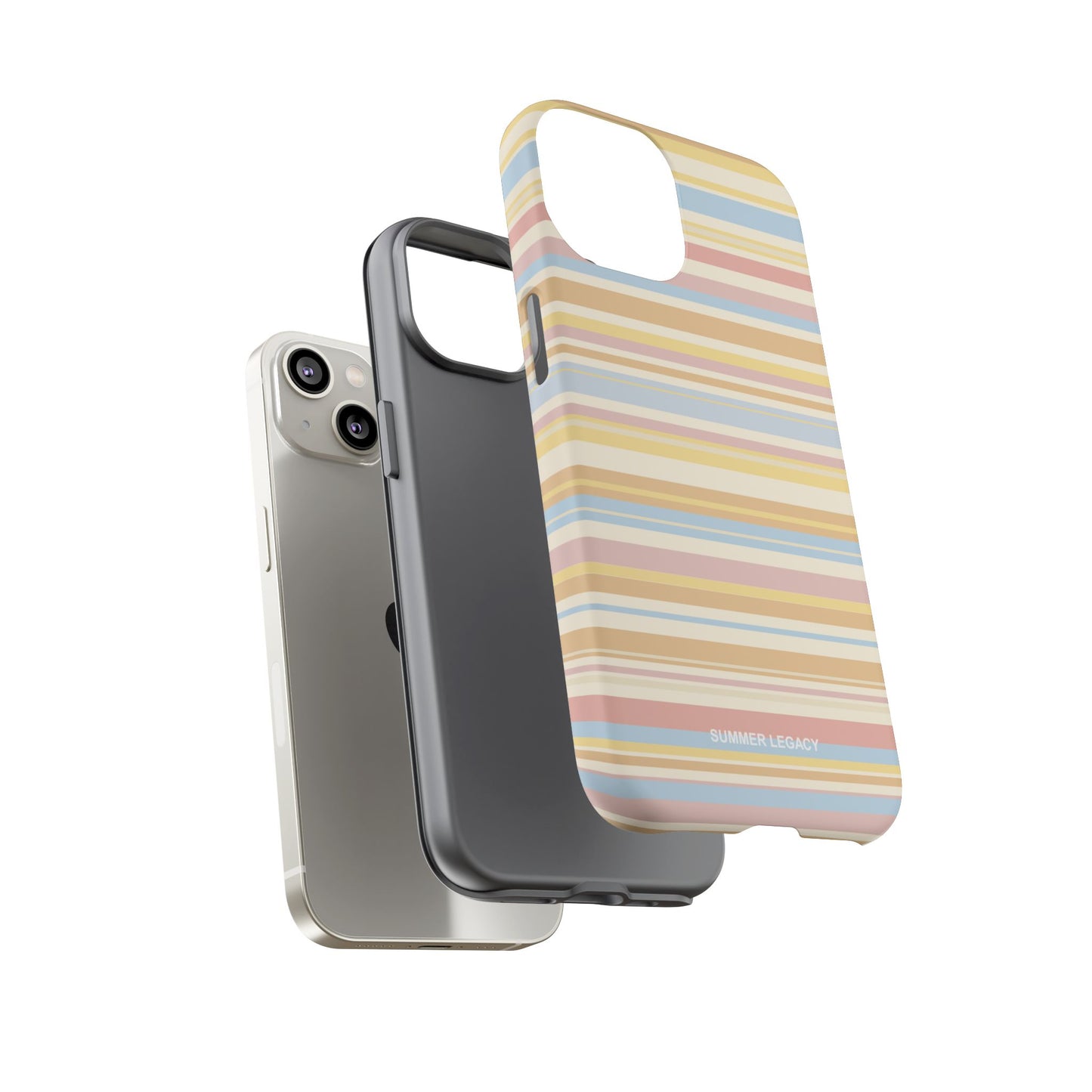 Lychee Multi-stripe iPhone Case