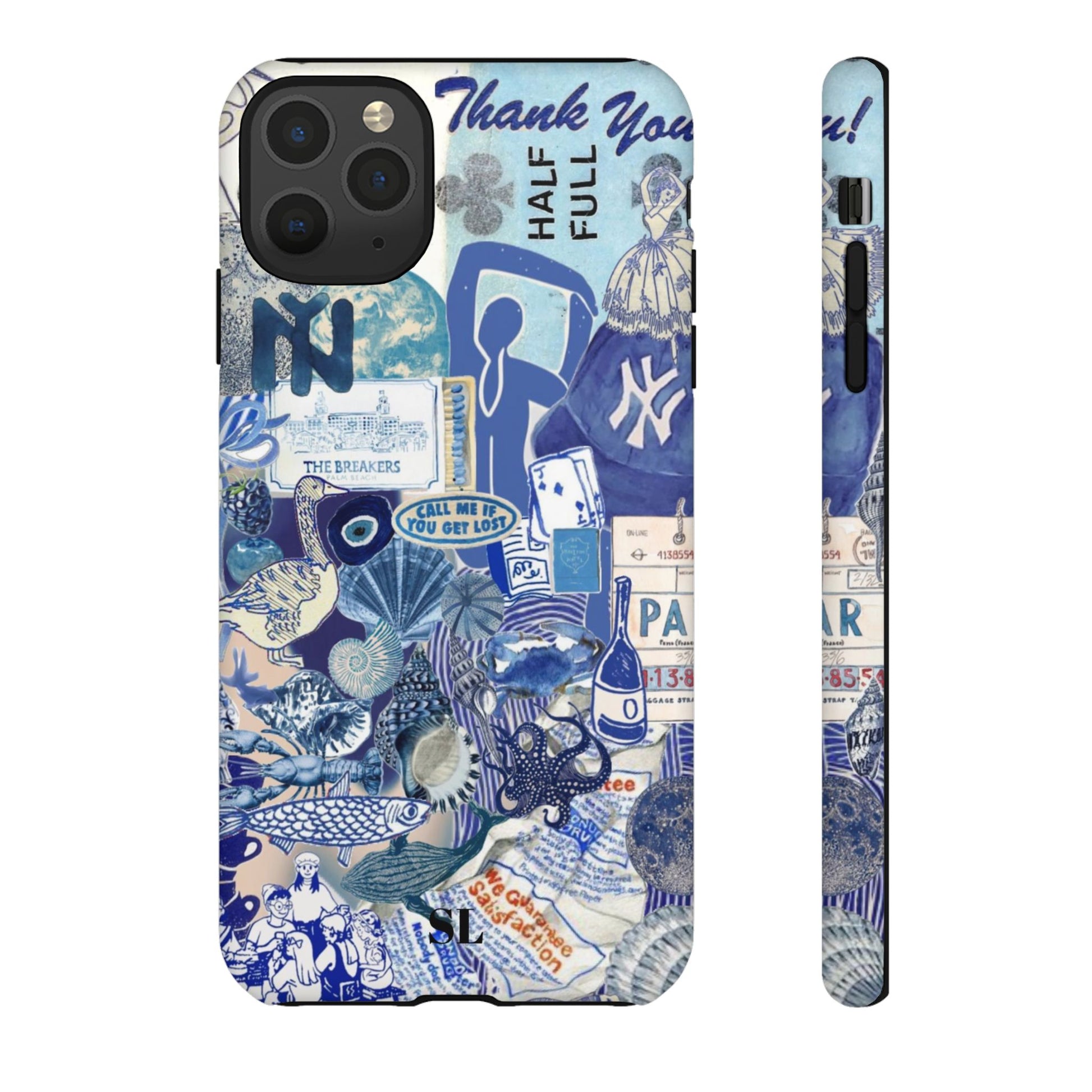 Blue Collage iPhone Case Summer Legacy Blue Collage iPhone Case Summer Legacy
