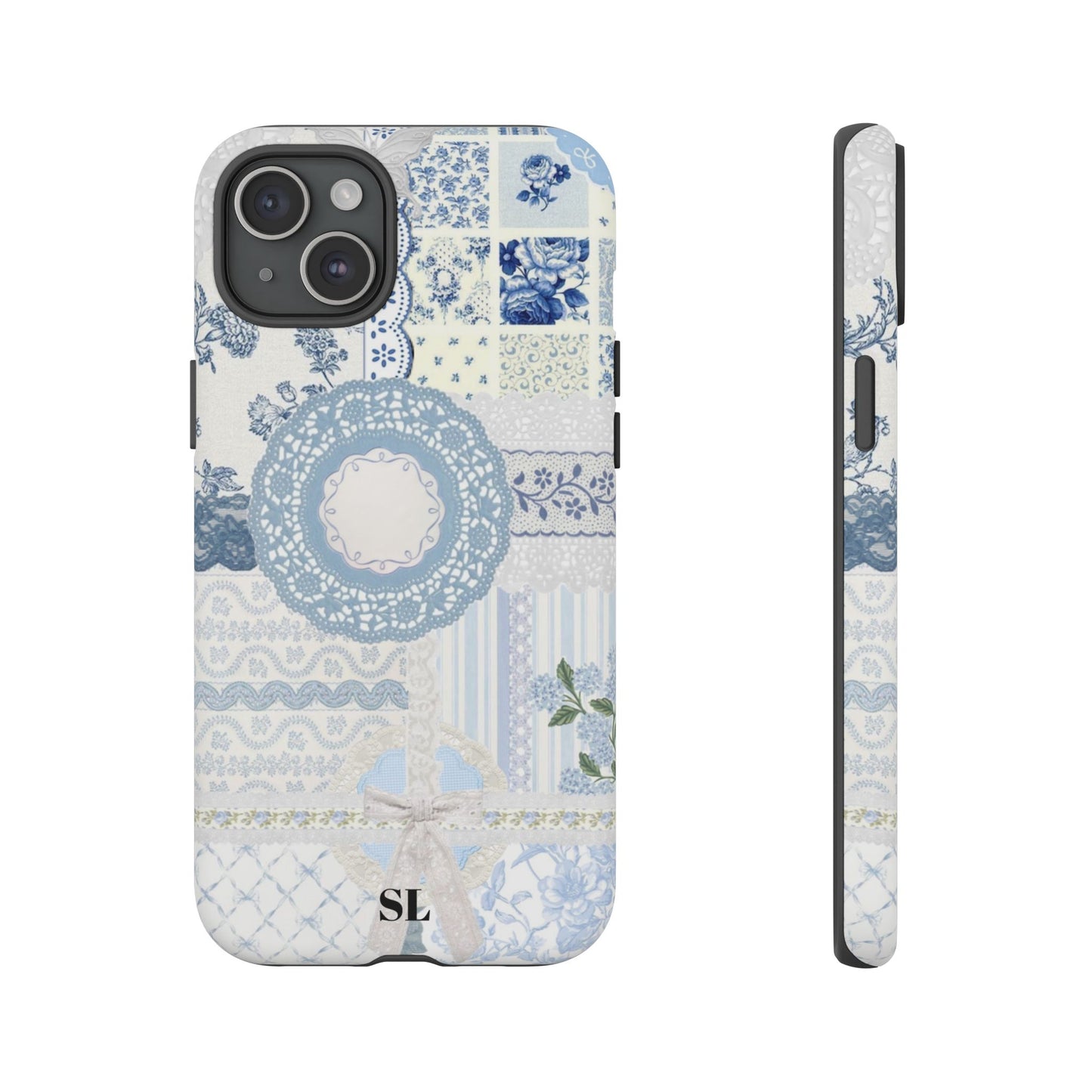 Blue Meadow Patchwork iPhone Case