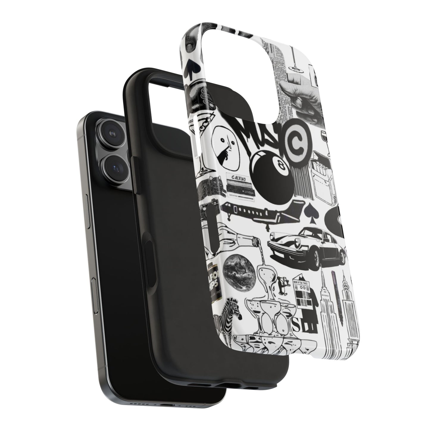 Black and White Collage iPhone Case