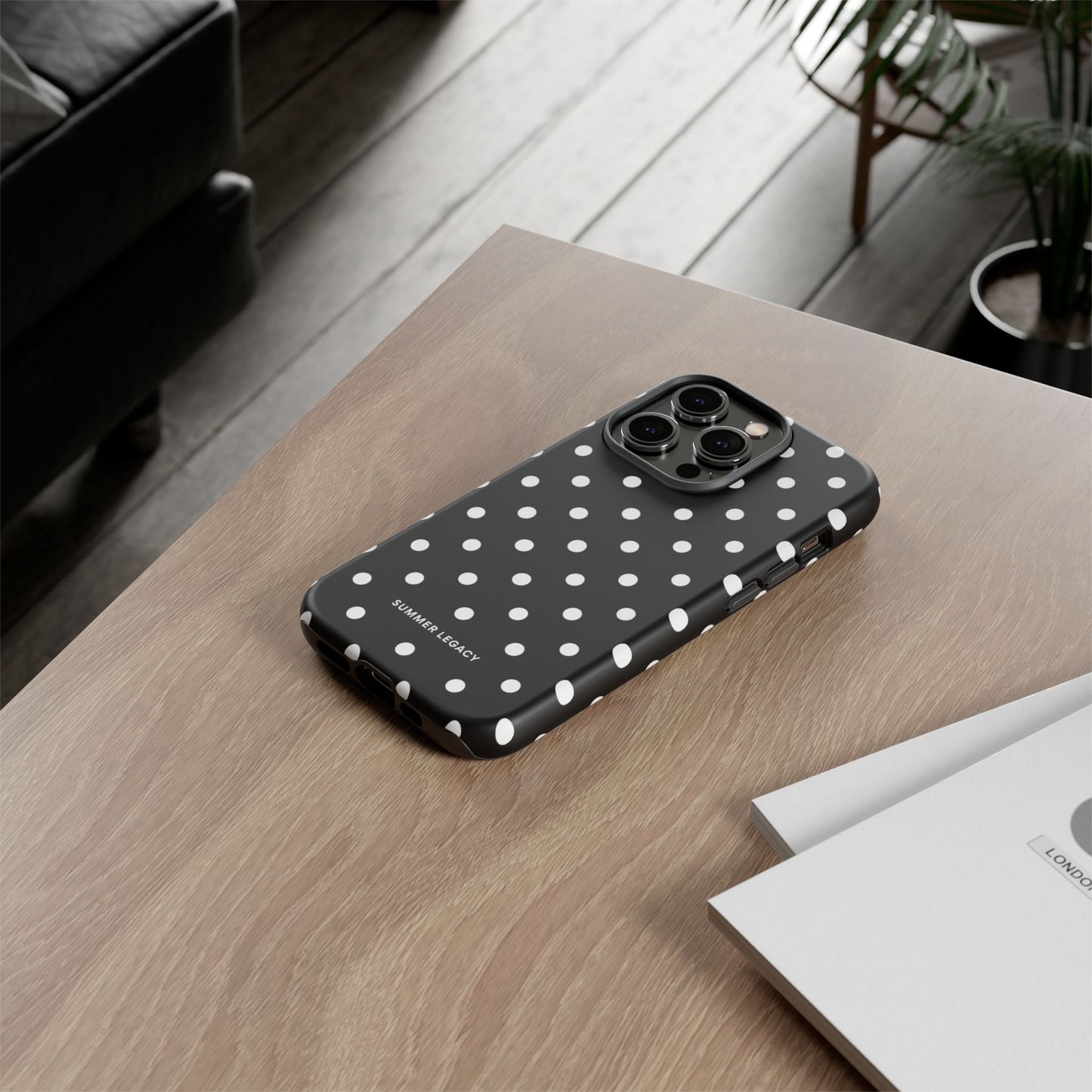 Ebony Polka Dot iPhone Case