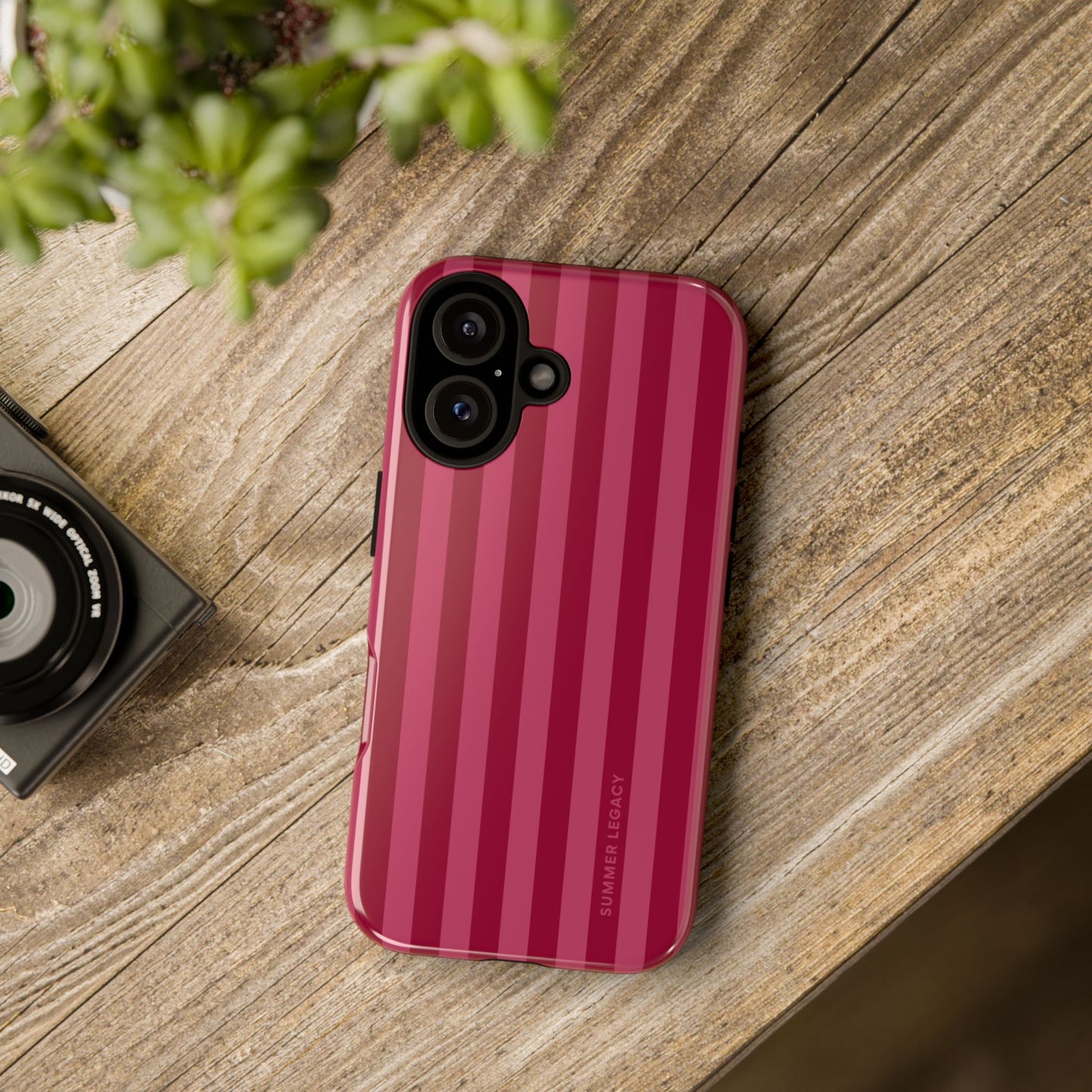 Berry Stripe iPhone Case
