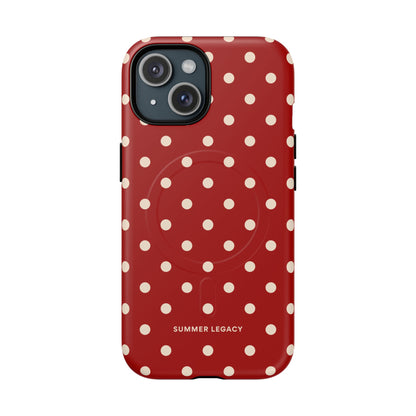 Crimson Polka Dot MagSafe Case