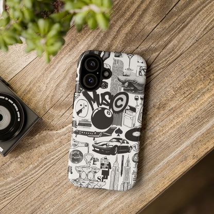 Black and White iPhone Case