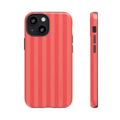 Coral Stripe iPhone Case