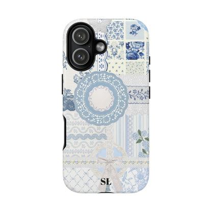 Blue Meadow Patchwork iPhone Case