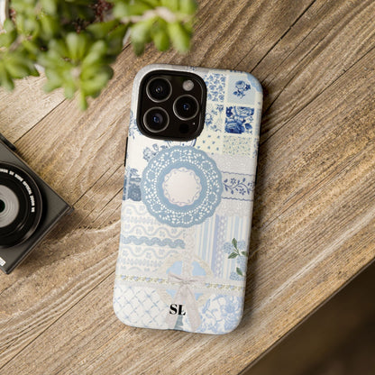 Blue Meadow Patchwork iPhone Case