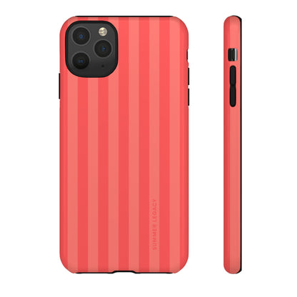 Coral Stripe iPhone Case