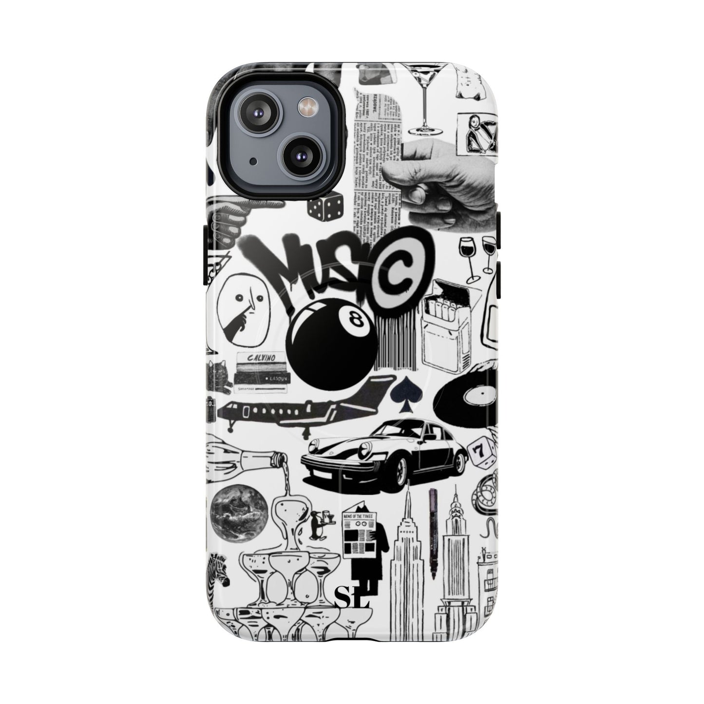 Black and White MagSafe Case