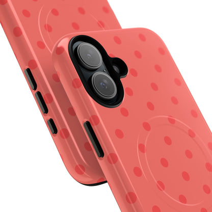 Coral Polka Dot MagSafe Case