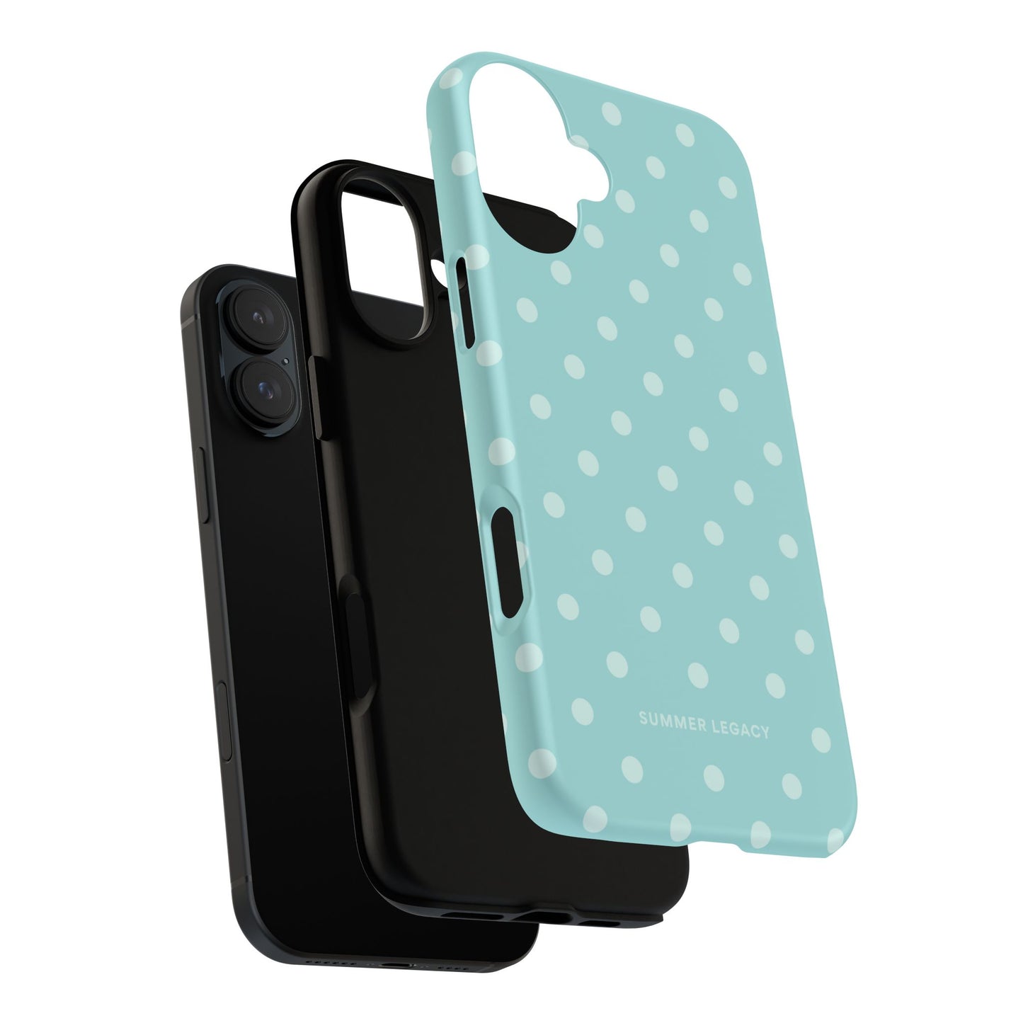 Teal Polka Dot iPhone Case