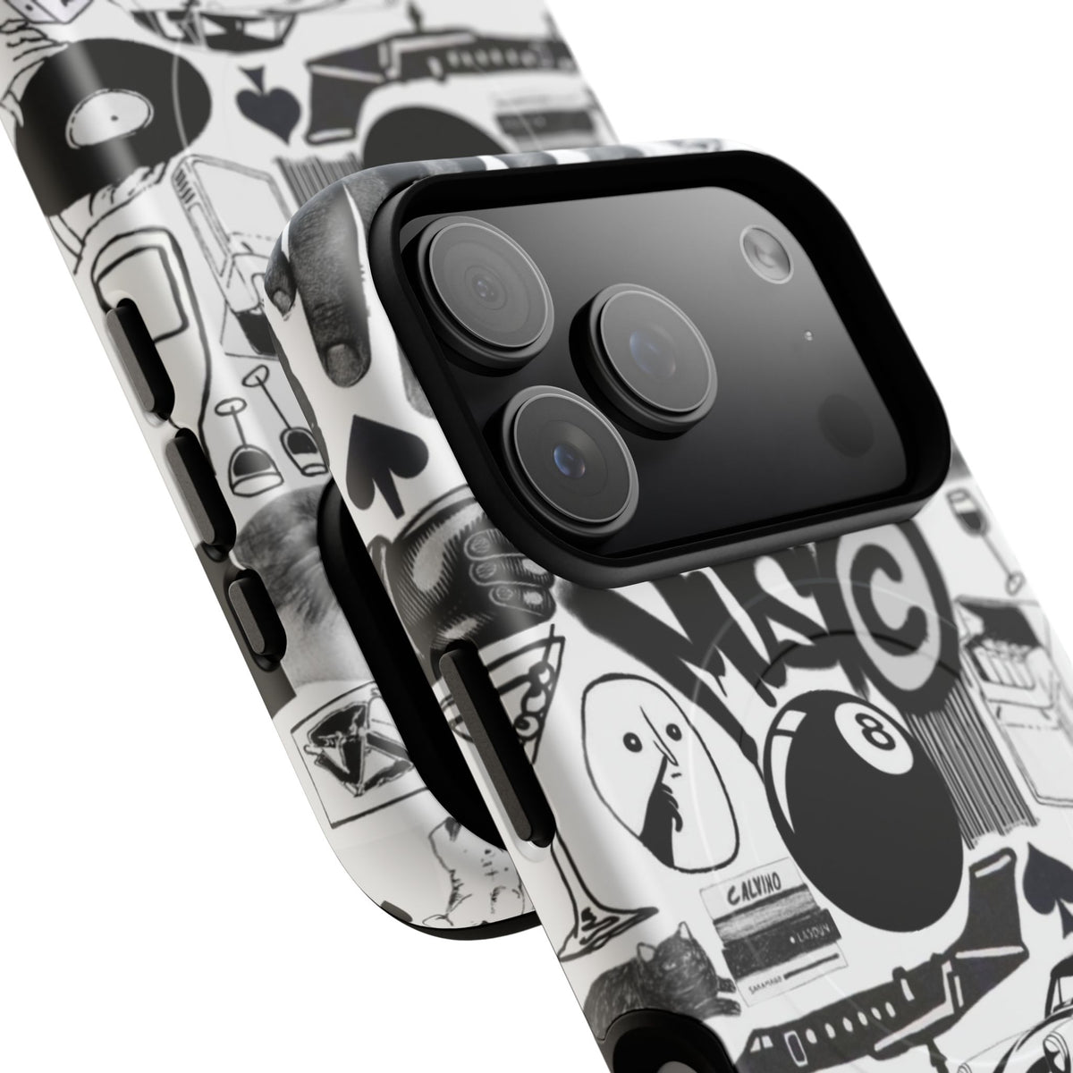 Black and White MagSafe Case