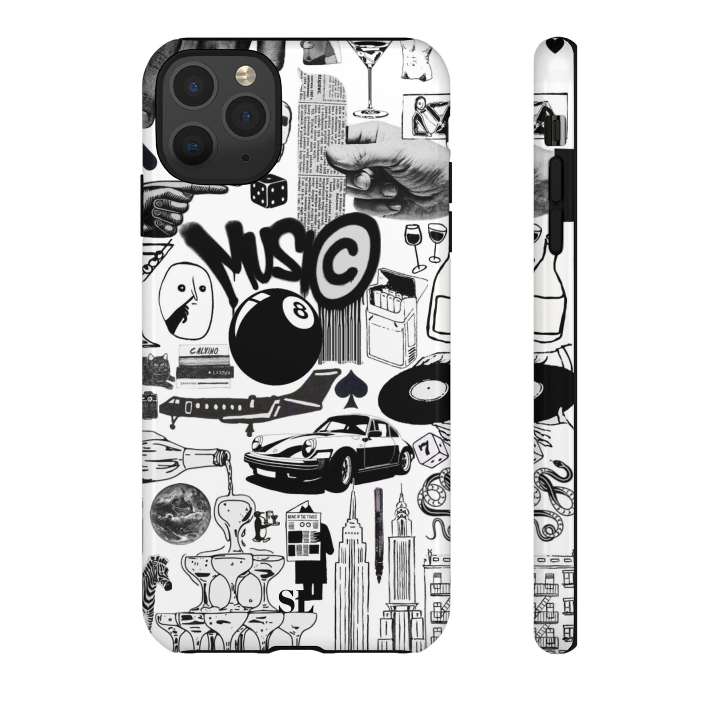 Black and White iPhone Case