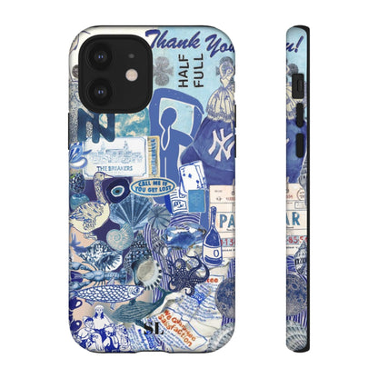 Blue Collage iPhone Case