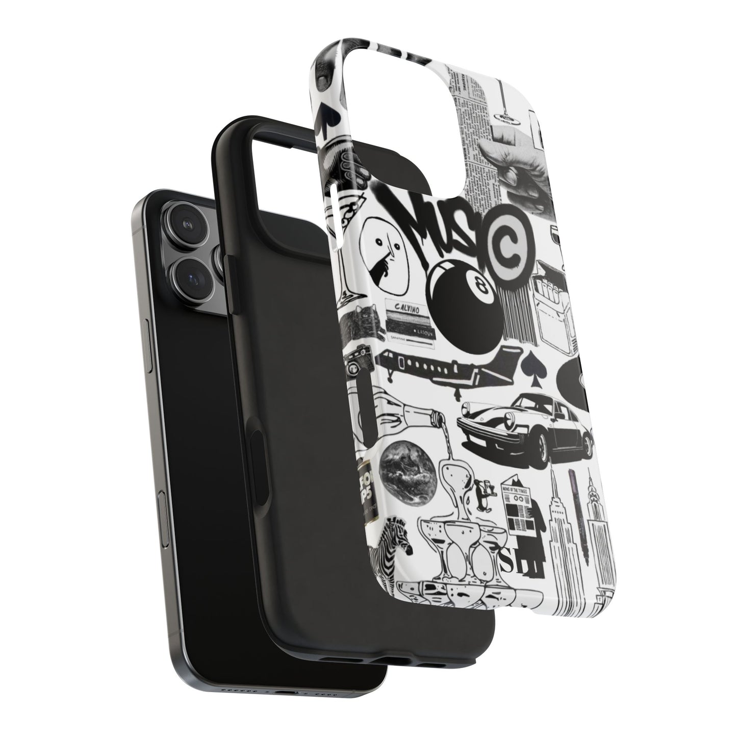 Black and White Collage iPhone Case