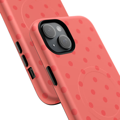 Coral Polka Dot MagSafe Case