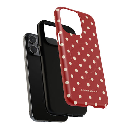 Crimson Polka Dot MagSafe Case