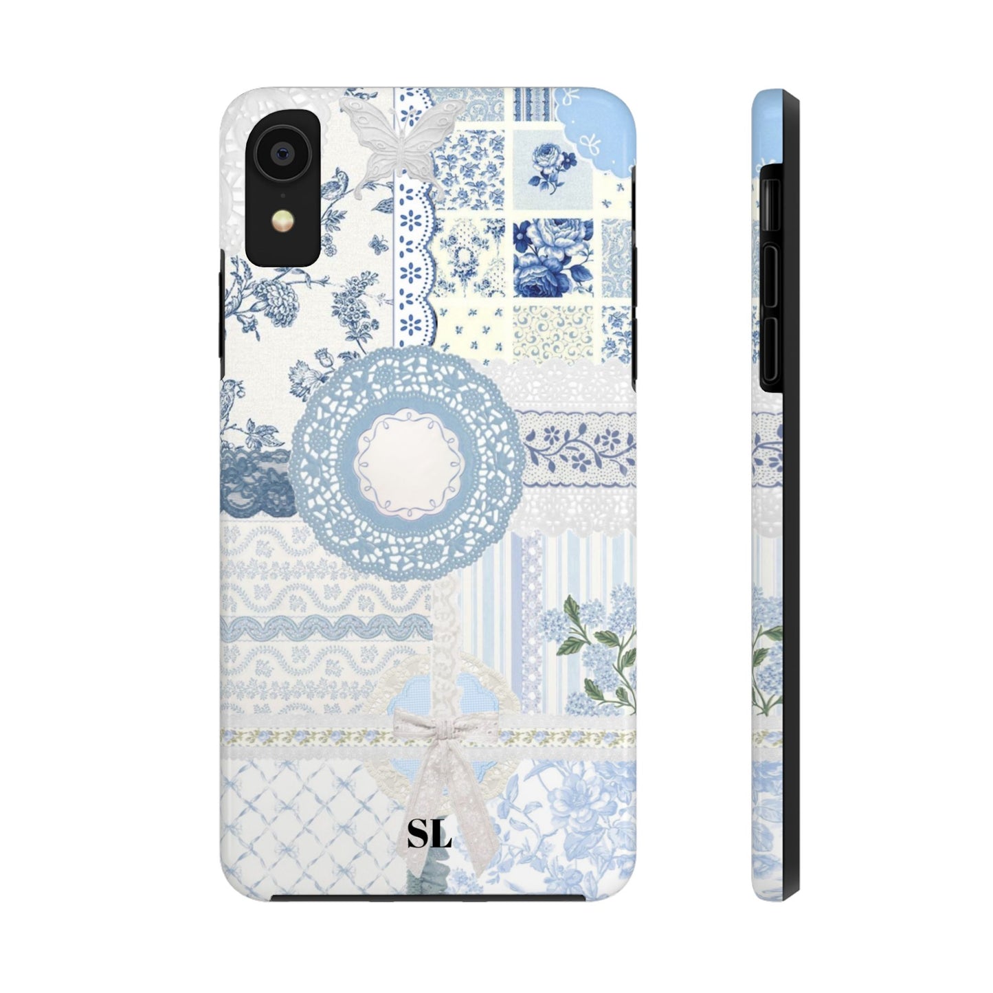 Blue Meadow Patchwork iPhone Case