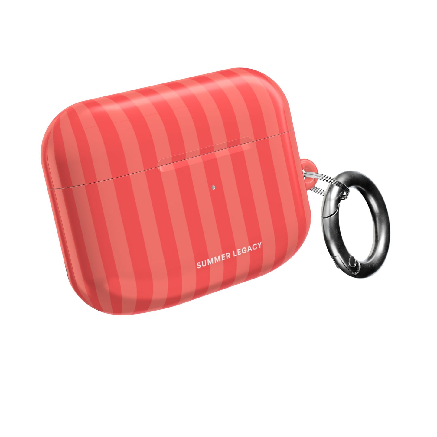 Coral Stripe AirPod Case