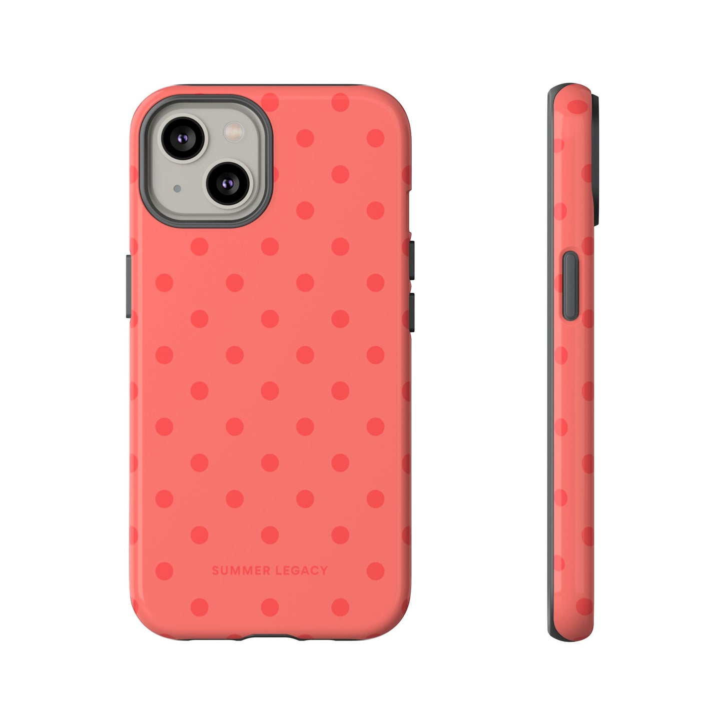 Coral Polka Dot iPhone Case