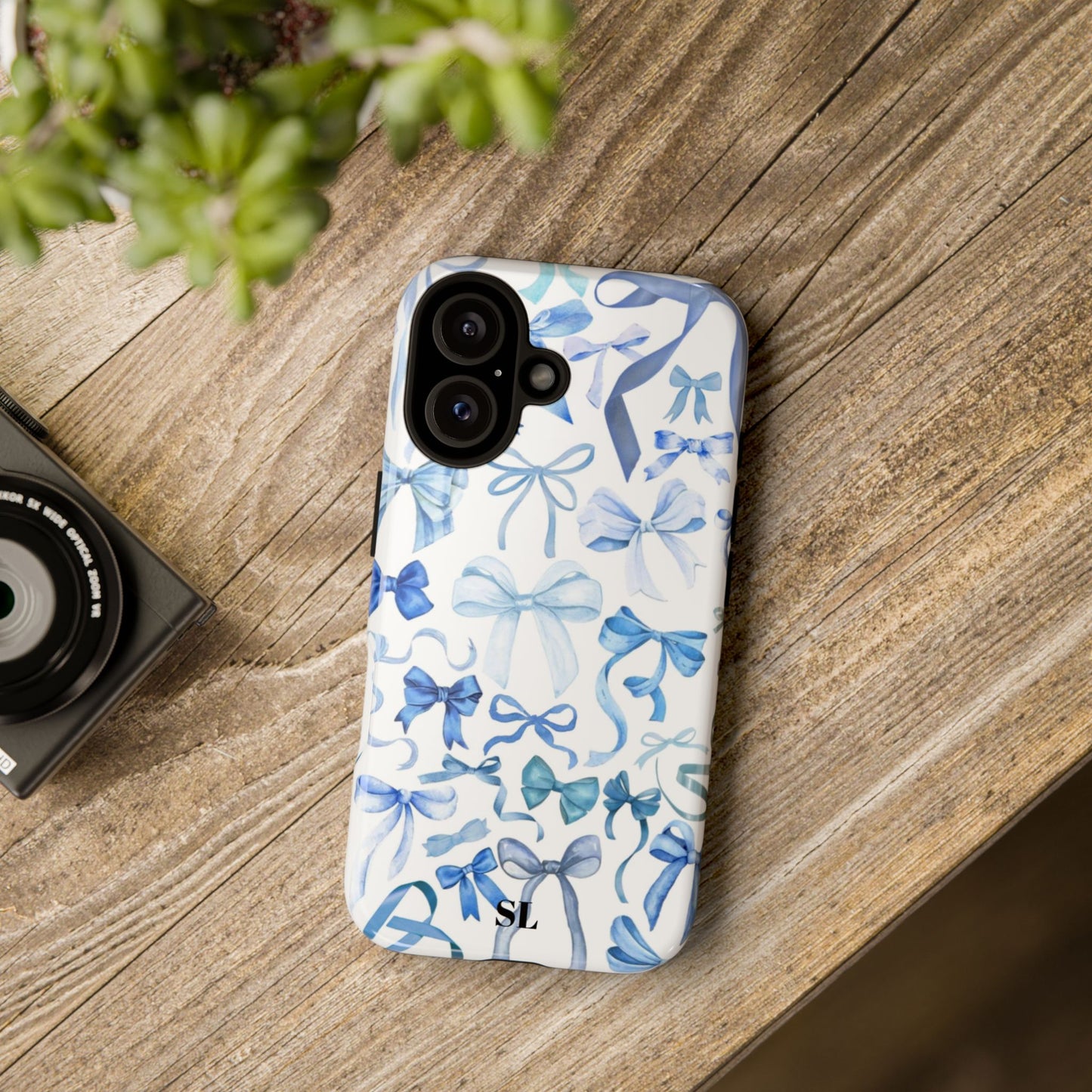 Blue Bows iPhone Case