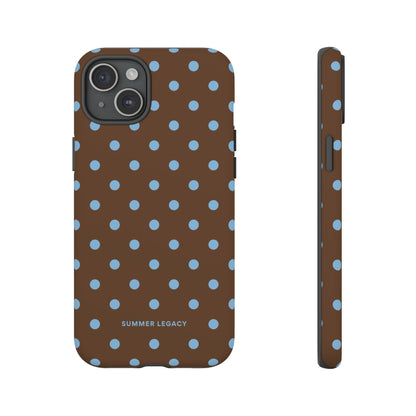 Mocha Polka Dot iPhone Case