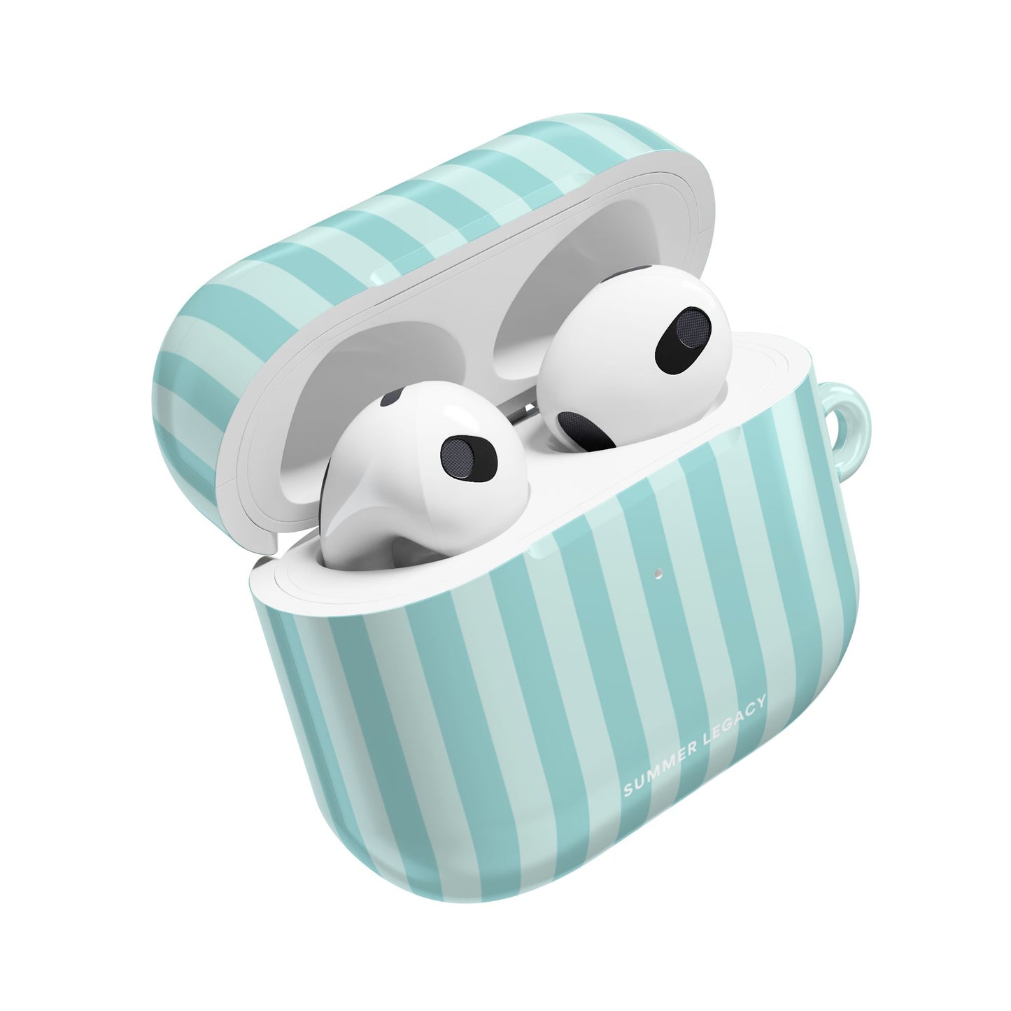 Teal Stripe AirPod Case