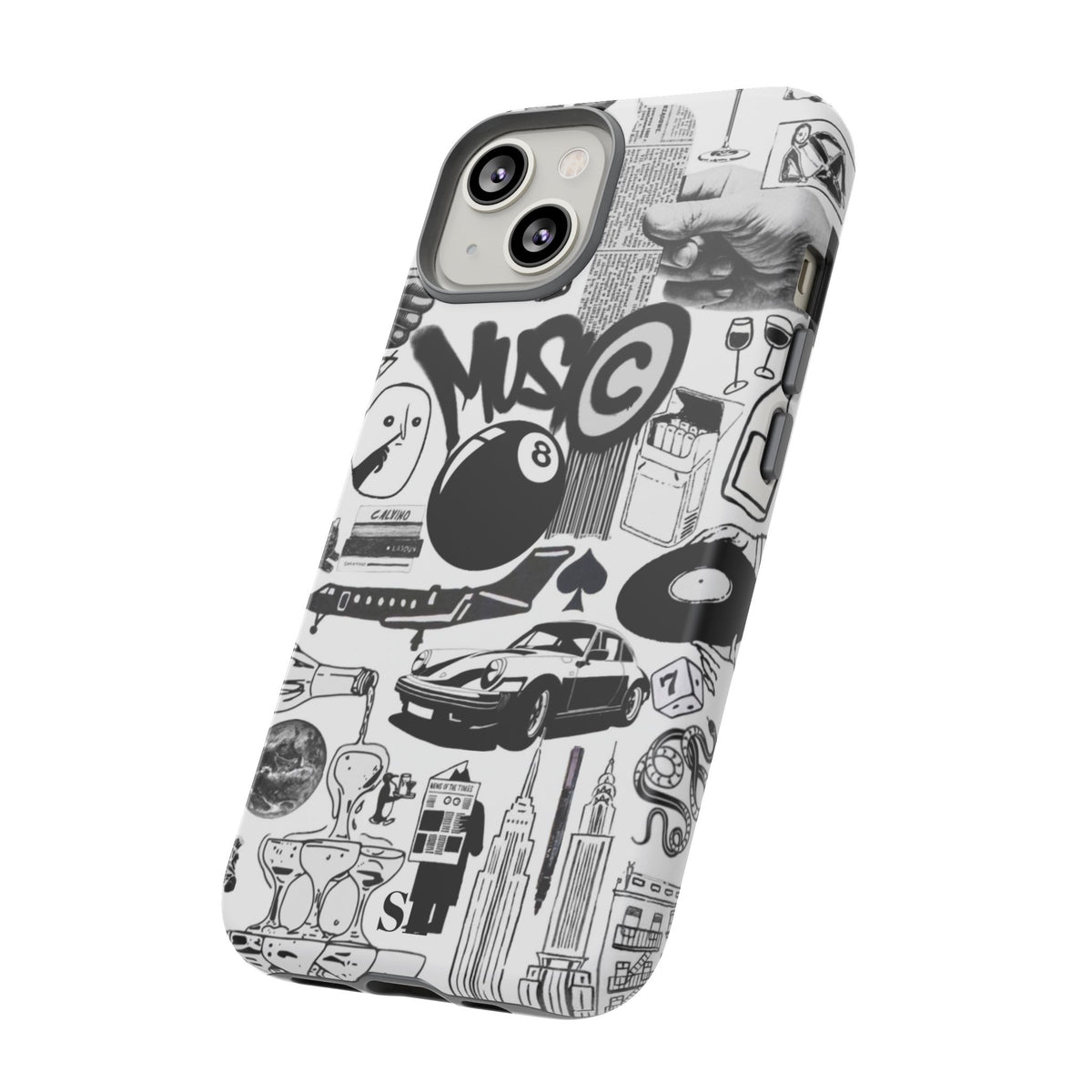 Black and White iPhone Case