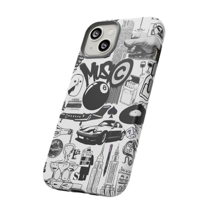 Black and White iPhone Case
