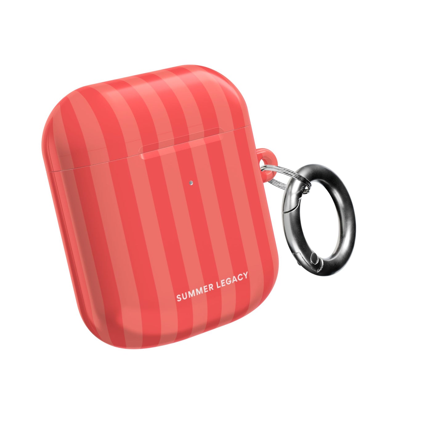Coral Stripe AirPod Case