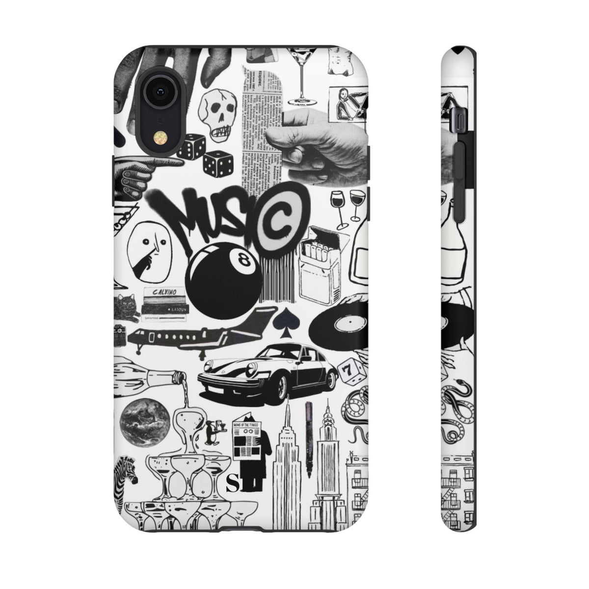 Black and White iPhone Case