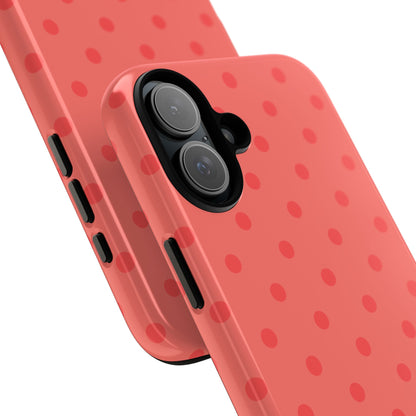 Coral Polka Dot iPhone Case