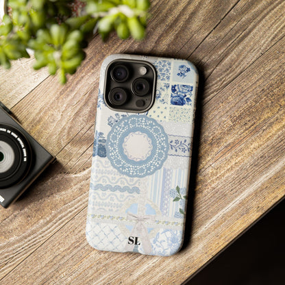 Blue Meadow Patchwork iPhone Case
